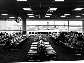 View of an empty seats in airport