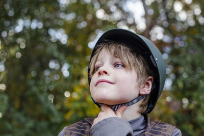 Portrait of boy looking at camera