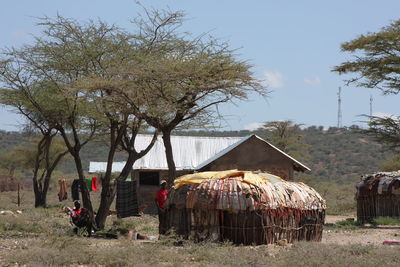 Old house on field