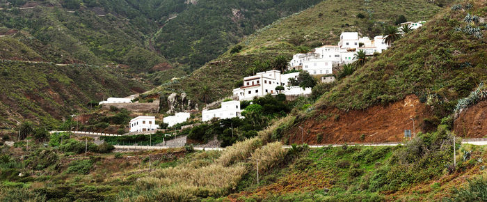 Houses on mountain