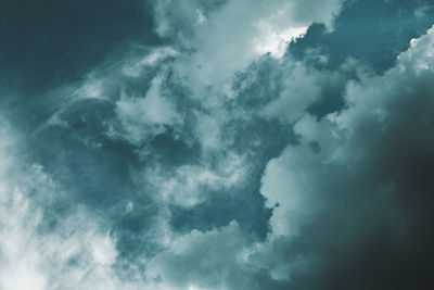 Low angle view of storm clouds in sky