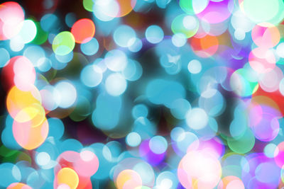 Defocused image of illuminated lights