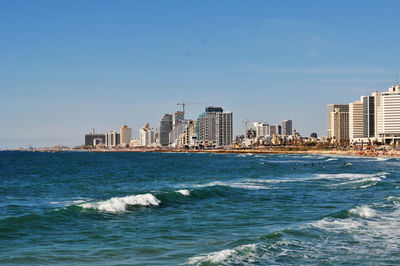 Mediterranean coast of yafa, tel aviv, israel