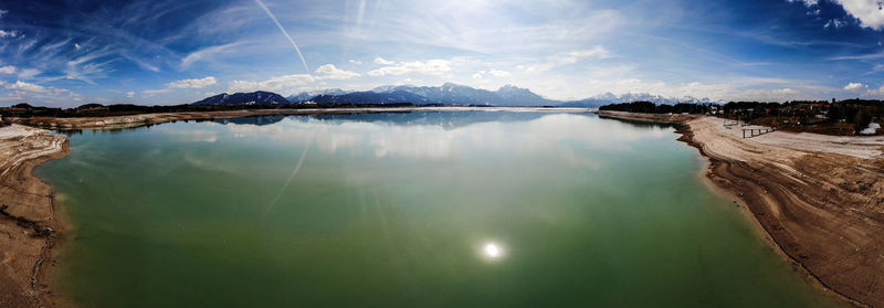 Panoramic view of mountains against sky