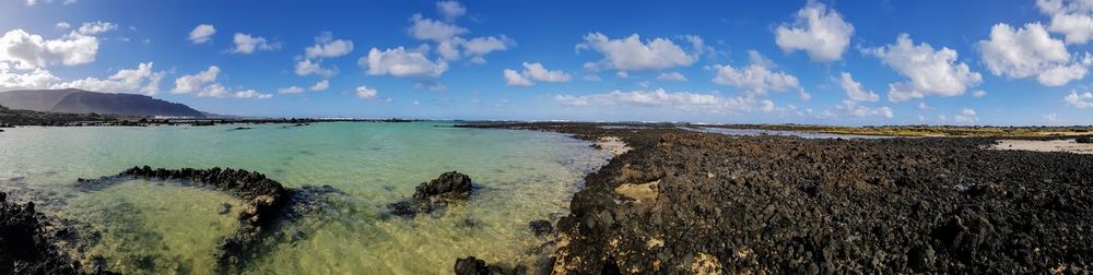 Panoramic view of sea against sky