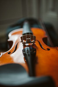 Close-up of violin