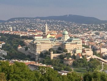 High angle view of city