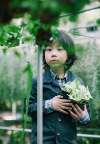 Portrait of girl outdoors