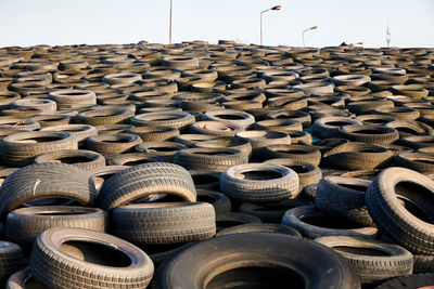 Tires at junkyard