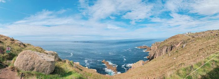 Panoramic view of sea against sky