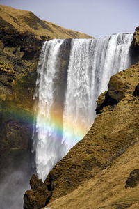 Scenic view of waterfall