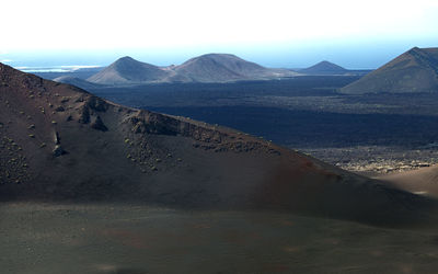 Scenic view of desert against sky