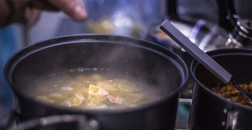 Close-up of preparing food