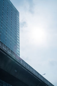 Low angle view of modern building against sky