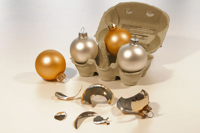 Close-up of electric lamp against white background