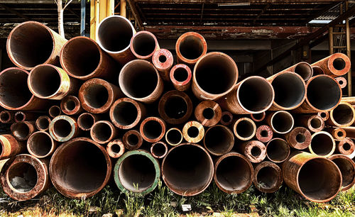 Full frame shot of pipes