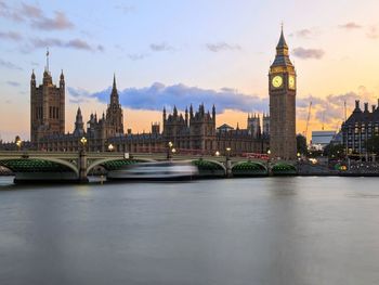 Bridge over river in city