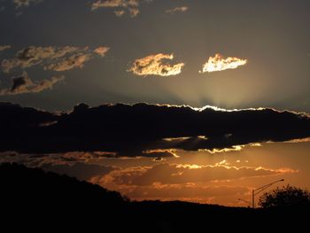 Silhouette tree against sky during sunset