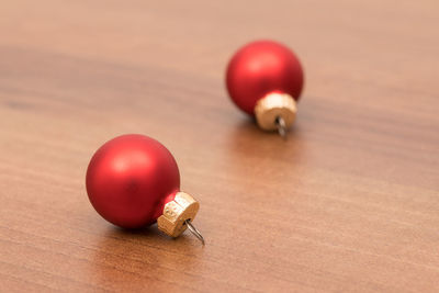 High angle view of tomatoes on table