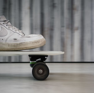 Close-up of skateboard toy