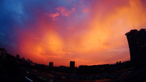 Dramatic sky at sunset