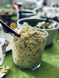 Close-up of polish food in bowl on table