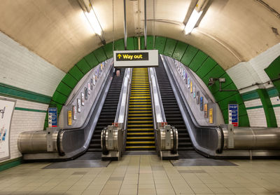 Interior of subway station