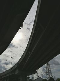 Low angle view of bridge against sky