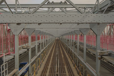 View of railroad station platform