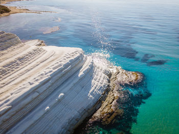 High angle view of beach