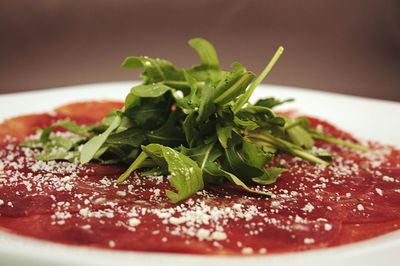 Close-up of salad in plate