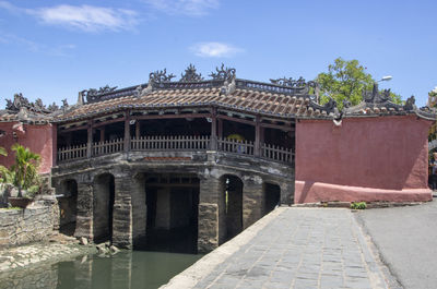 Exterior of historic building against sky