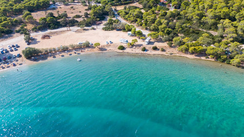 Aerial view of coastline