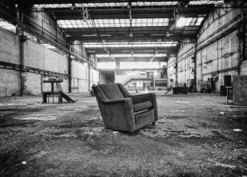 Interior of abandoned factory