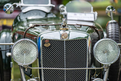 Close-up of vintage car