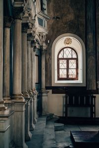 Columns in historic church