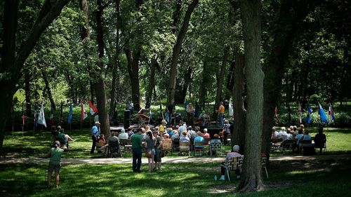 People in park