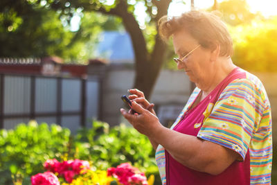 Young man using mobile phone