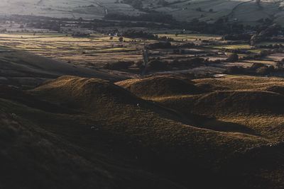 High angle view of land