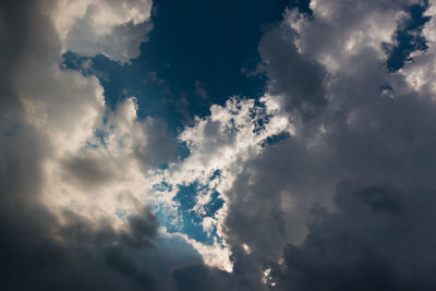 Low angle view of clouds in sky