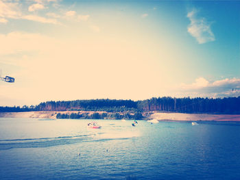 Scenic view of sea against sky