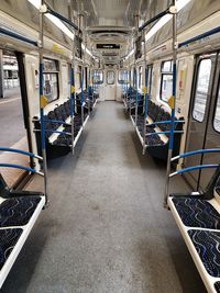 Empty seats in train