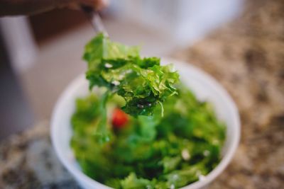 High angle view of vegetables in container