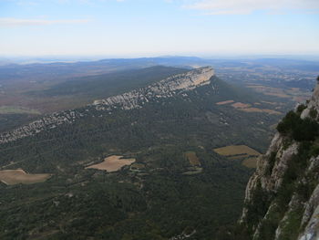 High angle view of landscape against sky