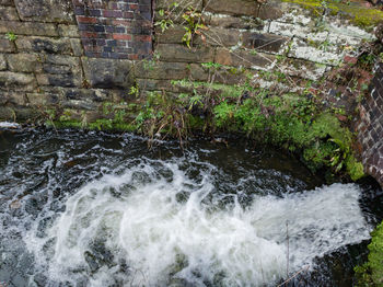 Water flowing through wall