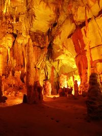 Rock formation in cave