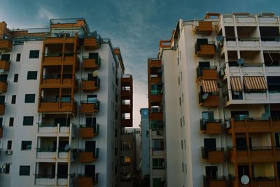 Low angle view of buildings against sky