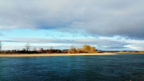 Scenic view of river against sky