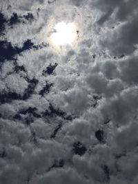 Low angle view of cloudy sky