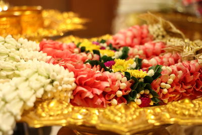 Close-up of flowers on display